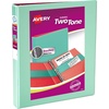 image:imageAvery TwoTone 3 Ring Binder 15 Slant Rings 1 WhiteBlack Binder  For School Home and Office Organization Clear Overlays DuraHinge TearResistant Spine DuraEdge SplitResistant EdgesMintCoral