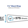 image:imageAvery HeavyDuty View 3 Ring Binder 2 Slant Rings 1 Black Binder  For Heavy School Home and Office Use DuraHinge TearResistant Spine DuraEdge SplitResistant Edges Clear View Covers15