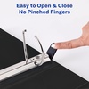 image:imageAvery HeavyDuty View 3 Ring Binder 2 Slant Rings 1 Black Binder  For Heavy School Home and Office Use DuraHinge TearResistant Spine DuraEdge SplitResistant Edges Clear View Covers3