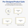 image:imageAvery Printable Rectangle Cards Sure Feed Technology 2 x 35 Matte White with Gold amp Navy Border Florals Design Laser amp Inkjet Compatible 80 Total Great for Branding Weddings and MoreDouble Gold Border with Florals
