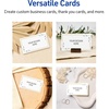 image:imageAvery Printable Rectangle Cards Sure Feed Technology 2 x 35 Matte White with Gold amp Navy Border Florals Design Laser amp Inkjet Compatible 80 Total Great for Branding Weddings and MoreGreen Florals with Gold Dots