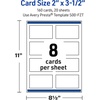 image:imageAvery Printable Rectangle Cards Sure Feed Technology 2 x 35 Matte White with Gold amp Navy Border Florals Design Laser amp Inkjet Compatible 80 Total Great for Branding Weddings and MoreColor Block with Metallic Gold Veins