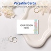 image:imageAvery Printable Rectangle Cards Sure Feed Technology 2 x 35 Matte White with Gold amp Navy Border Florals Design Laser amp Inkjet Compatible 80 Total Great for Branding Weddings and MoreWatercolors with Gold Ginkgo Leaves