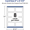 image:imageAvery Printable Rectangle Cards Sure Feed Technology 2 x 35 Matte White with Gold amp Navy Border Florals Design Laser amp Inkjet Compatible 80 Total Great for Branding Weddings and MoreGold  Navy Border with Florals