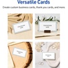 image:imageAvery Printable Rectangle Cards Sure Feed Technology 2 x 35 Matte White with Gold amp Navy Border Florals Design Laser amp Inkjet Compatible 80 Total Great for Branding Weddings and MoreBlue Border with Gold Dots