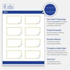 image:imageAvery Printable Rectangle Cards Sure Feed Technology 2 x 35 Matte White with Gold amp Navy Border Florals Design Laser amp Inkjet Compatible 80 Total Great for Branding Weddings and MoreDouble Gold Border with Florals