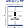 image:imageAvery Printable Rectangle Cards Sure Feed Technology 2 x 35 Matte White with Gold amp Navy Border Florals Design Laser amp Inkjet Compatible 80 Total Great for Branding Weddings and MoreWatercolors with Gold Ginkgo Leaves