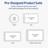 image:imageAvery Printable Rectangle Cards Sure Feed Technology 2 x 35 Matte White with Gold amp Navy Border Florals Design Laser amp Inkjet Compatible 80 Total Great for Branding Weddings and MoreBlue Border with Gold Dots