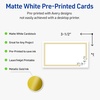 image:imageAvery Printable Rectangle Cards Sure Feed Technology 2 x 35 Matte White with Gold amp Navy Border Florals Design Laser amp Inkjet Compatible 80 Total Great for Branding Weddings and MoreDouble Gold Border with Florals