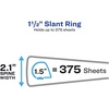 image:imageAvery Showcase 3 Ring Binder 15 Slant Rings 1 White Binder  For School Home and Everyday Use Clear View Covers Interior Storage Pockets Nonstick PVCFree Material LayFlat Pages15 Pack of 12