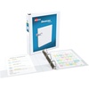 image:imageAvery Showcase 3 Ring Binder 15 Slant Rings 1 White Binder  For School Home and Everyday Use Clear View Covers Interior Storage Pockets Nonstick PVCFree Material LayFlat Pages15