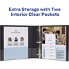 image:imageAvery Showcase 3 Ring Binder 15 Slant Rings 1 White Binder  For School Home and Everyday Use Clear View Covers Interior Storage Pockets Nonstick PVCFree Material LayFlat Pages15 Pack of 2
