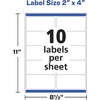 image:imageAvery Waterproof Labels with Ultrahold Permanent Adhesive 2 x 4 Laser 2Pack 1000 Labels Total 25523