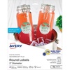 image:imageAvery Durable Waterproof Labels Sure Feed Technology 2 Diameter Matte White LaserPigmentInkjet Printable 96 Blank Labels Great for Food Containers Product Merchandising and More 565796 labels