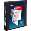 image:imageAvery HeavyDuty View 3 Ring Binder 2 Slant Rings 1 Black Binder  For Heavy School Home and Office Use DuraHinge TearResistant Spine DuraEdge SplitResistant Edges Clear View Covers1