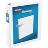 image:imageAvery Showcase 3 Ring Binder 15 Slant Rings 1 White Binder  For School Home and Everyday Use Clear View Covers Interior Storage Pockets Nonstick PVCFree Material LayFlat Pages15 Pack of 12