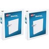 image:imageAvery Showcase 3 Ring Binder 15 Slant Rings 1 White Binder  For School Home and Everyday Use Clear View Covers Interior Storage Pockets Nonstick PVCFree Material LayFlat Pages15 Pack of 2