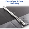 image:imageAvery Durable View 3 Ring Binder 1 Inch Slant Rings 250Sheet Capacity DuraHinge 14 Inch Wide Spine Customizable Clear Covers and Spine 1 Dark Blue Binder 170141 Pack of 12