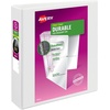 image:imageAvery Durable View 3 Ring Binder 2 EZD Rings 1 White Binder1 Pack