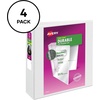 image:imageAvery Durable View 3 Ring Binder 2 EZD Rings 1 White Binder4 Pack