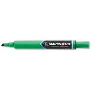 image:imageAvery Marks A Lot Permanent Markers Large DeskStyle Size Chisel Tip 12 Green Markers 0888510
